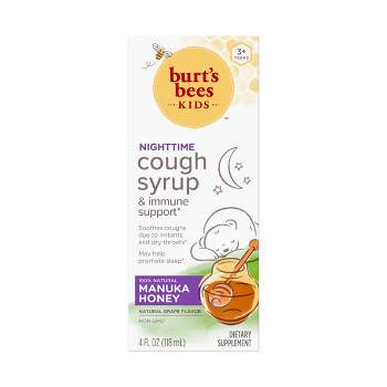 Burt's Bees Kids' Nighttime Cough Syrup - Grape - 4 fl oz