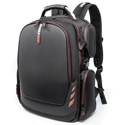 Mobile Edge Core Gaming TSA ScanFast 18.4" Backpack w/Molded Front Panel - Black with Red Trim