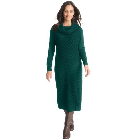 Jessica London Women s Plus Size Textured Cowlneck Sweater Dress Target