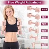 5-Level Adjustable Dumbbell Set, Hand Weights for Full Body Workout, Home Gym Free Weights - 3 of 4