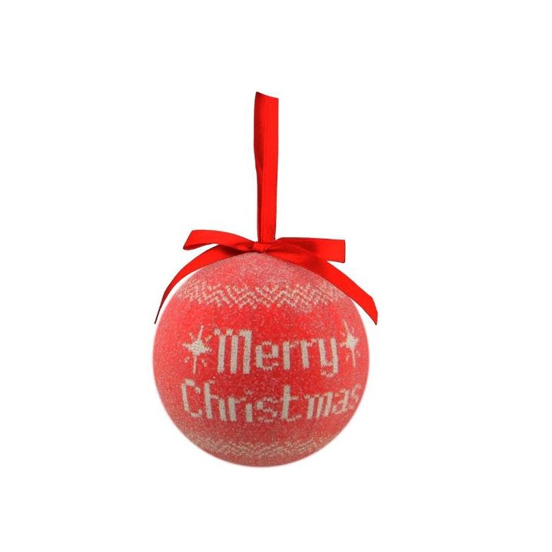 Northlight 6ct Nordic-Inspired Decoupage Shatterproof Christmas Ball Ornament Set 2.75" - Red/White, 3 of 5