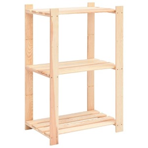 VidaXL 3-Tier Storage Rack 23.6 in.x15 in.x35.4 in. Solid Pinewood 330.7 lb - 1 of 4