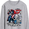 Men's - Marvel - Captain America Ink Grid Long Sleeve Graphic T-Shirt - 2 of 4