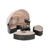Outdoor Furniture Patio Round Daybed With Canopy, Chaise Lounges With Soft Cushions, Chaise Lounges For Outdoor With Storable Table-Cuddlewood - 3 of 4