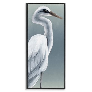 Stupell Industries White Heron Portrait Black Framed Giclee Art - 1 of 4