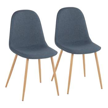 Set of 2 Pebble Metal/Polyester Dining Chairs - LumiSource