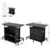 LITTLE TREE 3 Tier Home Wine Bar Cabinet Brown/Black - 3 of 4