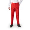 Suitmeister Men's Christmas Suit - Ho Ho Ho Outfit Slim Fit - Red - White  - Size Large - 4 of 4
