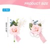 Unique Bargains Satin Romantic Durable Elegant Rose Corsage and Boutonnieres Set 2 Pcs - 2 of 4