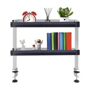 YIYIBYUS Clamp-on Desk Shelf, 2-Tier Shelving with Adjustable Storage Tray - 1 of 4