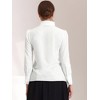 Allegra K Women's Elegant Work Blouse Mock Neck Long Sleeve Button Front Shirt - image 3 of 4