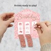 Big Dot of Happiness Pink Rose Gold Birthday - Happy Birthday Party Game Pickle Cards - Pull Tabs 3-in-a-Row - Set of 12 - 2 of 4