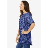 Woman Within Women's Plus Size Perfect Printed Short-Sleeve Boatneck Tunic - 4 of 4
