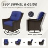 EAGLE PEAK Azure Bay 6 Pieces Wicker Outdoor Patio Furniture Set , Sofa and Swivel Chairs with Ottomans and Side Table - 4 of 4