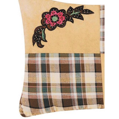 Rustic Beige and Brown Patchwork Kids Throw Pillow