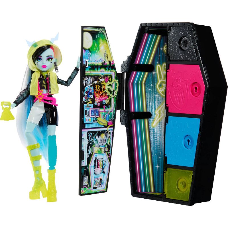 Monster High 12.75&#39;&#39; Skulltimate Secrets Neon Frights Frankie Stein Fashion Doll, 1 of 7