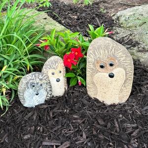 Families of Standing Hedgehogs – Hand-Carved Granite Hedgehog Sculptures - 1 of 4