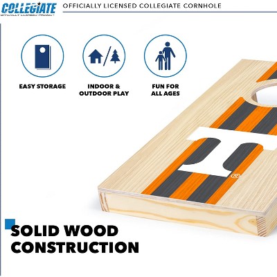 Tennessee Volunteers 1'x2' Solid Wood Cornhole Set with Bean Bags