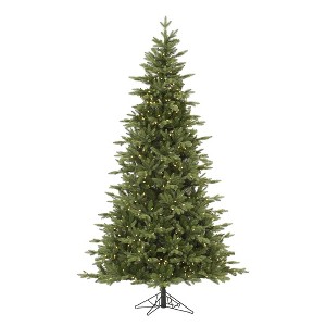 7.5ft Pre-Lit LED Artificial Christmas Tree Full Balsam Fir - Clear Lights, Green