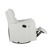 Vynxaria Upholstered Swivel Recliner Manual Rocker Recliner Chair Baby Nursery Chair - 4 of 4