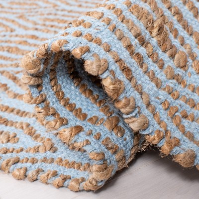 Silver and Natural Geometric Cotton Handmade 4' x 6' Rug