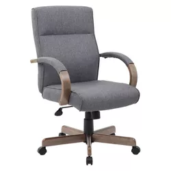 Modern Conference Chair Slate Gray/Driftwood - Boss Office Products