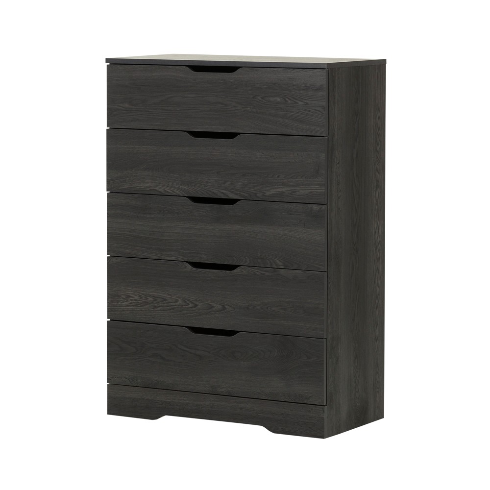 Photos - Dresser / Chests of Drawers South Shore Holland 5 Drawer Chest Gray Oak: Modern Storage, Laminate Surf