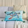 Mina Victory Coastal Accessories Embellished Turtle 13" x 21" Multicolor Throw Pillow - 2 of 4