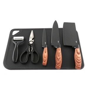 Oster Gunderson 6 Piece Black Stainless Steel Cutlery Set - 1 of 4