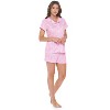 Casual Nights Women's Rayon Printed Short Sleeve Capri Pajama Set - 2 of 4