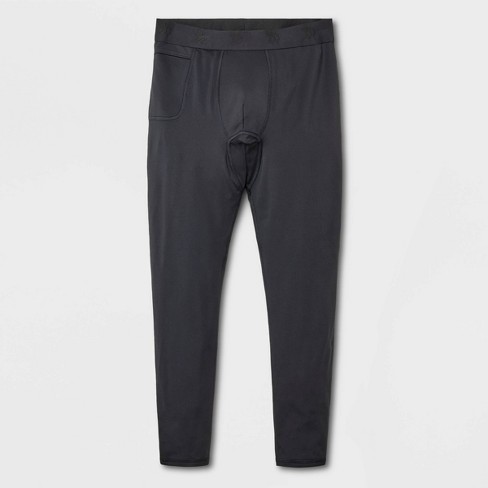 Men's Regular Fit Midweight Thermal Pants - All In Motion™ Black S