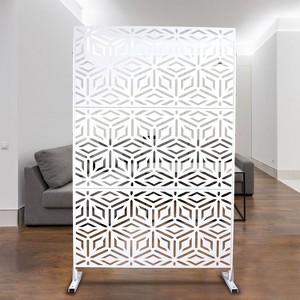 PAGED Decorative Screen Lightweight Partition Panel, Metal Fence Privacy Screen with Mesh Pattern for Outside and Garden Decor - 1 of 4