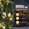FURNIinspire Decorative Holiday Scene Props Christmas Wreath Door 600 Branches Pvc Bow Decoration Garland Decoration, Green, 7"*60"*60" - 4 of 4