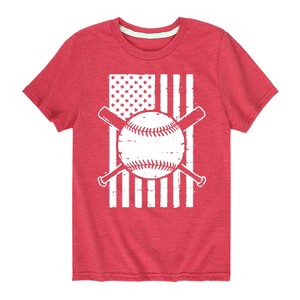Boys' - Instant Message - Baseball Flag Short Sleeve Graphic T-Shirt - 1 of 4