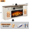 Vipbear Fireplace TV Stand Storage Cabinet for 80 Inch TV, Farmhouse Entertainment Center with 36" Fireplace & LED Lights - 4 of 4