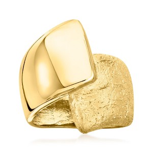 Ross-Simons Italian Textured and Polished 18kt Gold Over Sterling Wrap Ring - 1 of 4