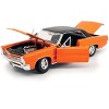 1965 Pontiac GTO Hurst Orange with Black Top and White Stripes "Special Edition" 1/18 Diecast Model Car by Maisto - 3 of 3