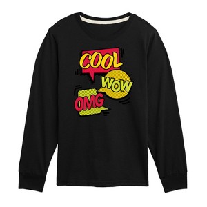 Boys' - Instant Message - Pop Art Bubbles Long Sleeve Graphic T-Shirt - 1 of 4