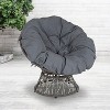 Emma and Oliver Swivel Patio Chair with Dark Gray Cushion - 2 of 4