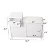 Shoe Storage Bench for Entryway,Wooden Entryway Bench with Drawer and Cabinet, Bench Shoe Cabinet with Hidden Storage for Entryway Bedroom - 3 of 4