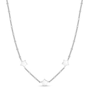 Girls' Sweet Stars Satellite Chain Sterling Silver Necklace - In Season Jewelry - 1 of 3