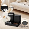 ZOMISIA Gravity Cat Feeder and Water Dispenser, 2 in 1 automatic pet feeder with 180 rotation, large capacity for small/medium dogs and cats - 4 of 4