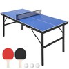 Foldable Ping Pong Table, Indoor/Outdoor Mesa De Ping Pong , Waterproof Table Tennis Table with 2 Table Tennis Paddles and 3 Balls - 4 of 4
