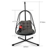 Gulches Foldable Swing Egg Chair with Stand 350lbs Capacity, Removable Guardrail & Cup Holder, UV-Resistant Cushion/Pillow, Indoor/Outdoor - 2 of 4