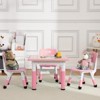 Kids Table and Chairs Set, Height Adjustable Desk for Ages 2-10, Arts & Crafts Table, Non-Slip Legs, for Classrooms Daycares - 3 of 4