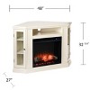 Claremont Electric Corner Touch Screen Fireplace with Storage - FR9314 - White - SEI - 4 of 4