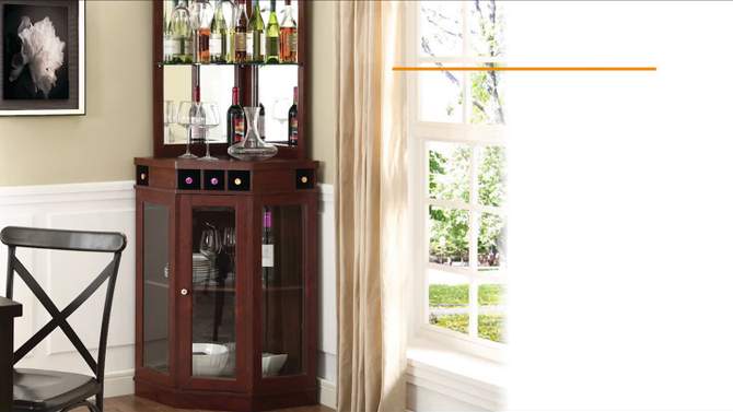 Corner Bar Unit with Glass Doors - Home Source, 2 of 8, play video
