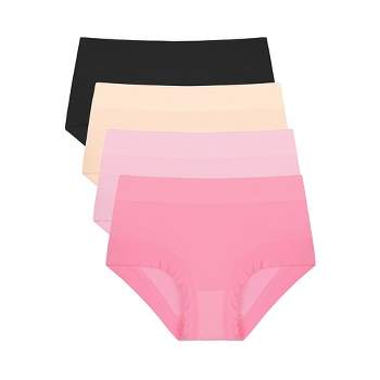 Agnes Orinda Women's Underwear 4 Pack Full Coverage Soft Briefs Hipster  Panties Vintage Series Medium