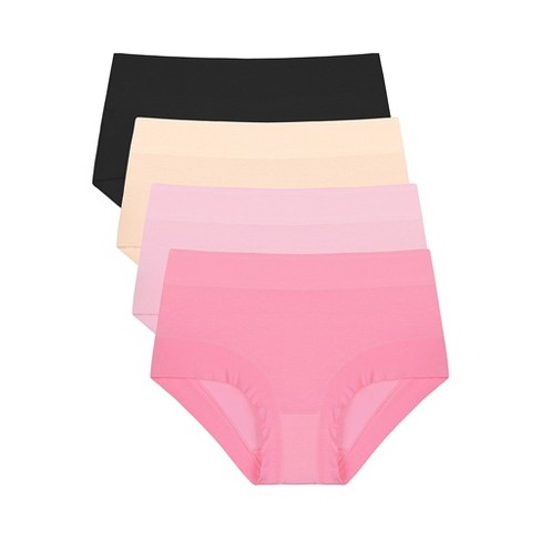 Agnes Orinda Women's 4 Pack Briefs Underwear Soft Breathable Hipster Panties  : Target