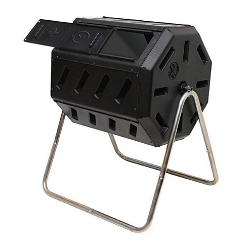 FCMP Outdoor Plastic Dual Chamber Tumbling Composter Outdoor Elevated Rotating Garden Compost Bin - image 1 of 4